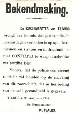 1905, Kermis, Tilburg, Tilburgse kermis, krant