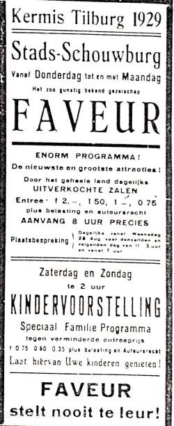 stichting Kermis Cultuur: Krantenartikel Tilburg - 1929 1929, Kermis, Tilburg, Tilburgse kermis, skc