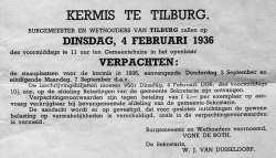 1936, Kermis, Tilburg, Tilburgse kermis