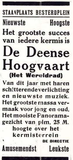 stichting Kermis Cultuur: krantenartikel - 1926 1926, Kermis, Tilburg, Tilburgse kermis, skc