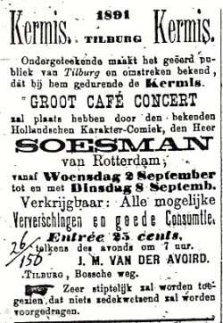 1891, Kermis, Tilburg, Tilburgse kermis
