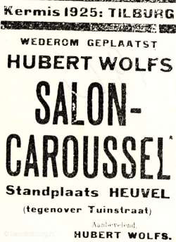 1925, Kermis, Tilburg, Tilburgse kermis