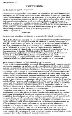 stichting Kermis Cultuur: krantenartikel - 1912 1912, Kermis, Tilburg, Tilburgse kermis, krant, skc
