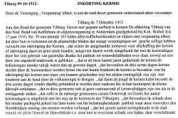 stichting Kermis Cultuur: krantenartikel - 1912 1912, Kermis, Tilburg, Tilburgse kermis, krant, skc
