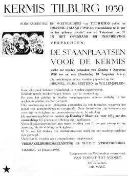 1950, Kermis, Tilburg