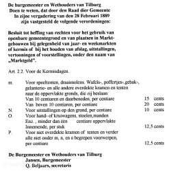 1889, Kermis, Tilburg, Tilburgse kermis