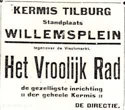 1925, Kermis, Tilburg, Tilburgse kermis