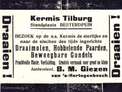 stichting Kermis Cultuur: krantenartikel - 1926 1926, Kermis, Tilburg, Tilburgse kermis, skc