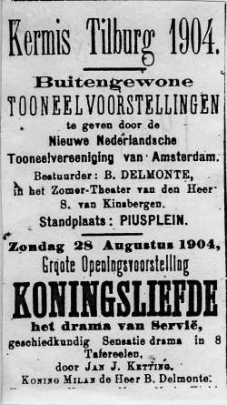 stichting Kermis Cultuur: krantenartikel - 1904 1904, Kermis, Tilburg, Tilburgse kermis, krant