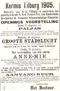 1905, Kermis, Tilburg, Tilburgse kermis, krant