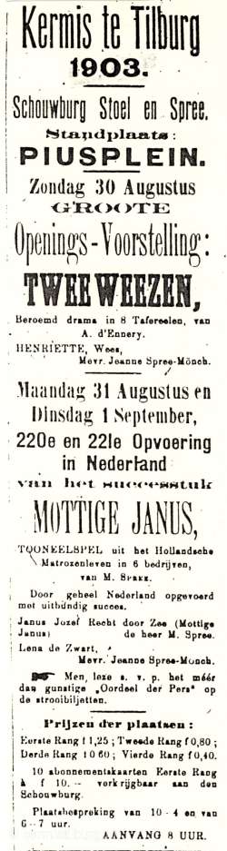 1903, Kermis, Tilburg, Tilburgse kermis, krant